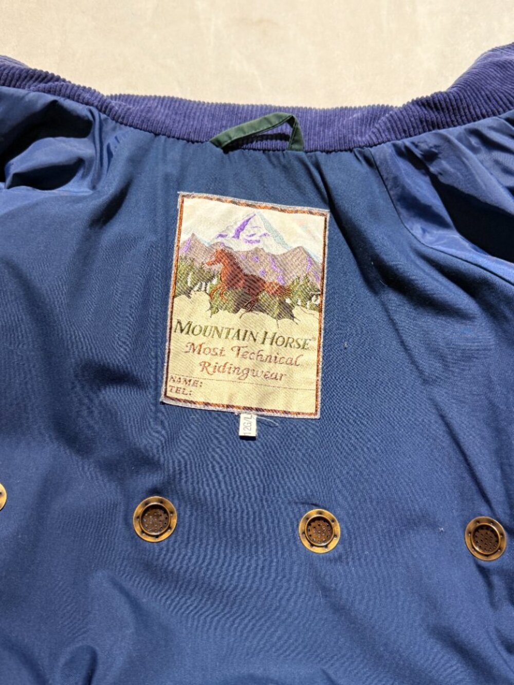 Mountain Horse Riding Wear Womens Coat 12 Large Green Vented Full Zip - Picture 9 of 10
